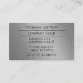 Maßgeschneiderte Visitenkarten für Metal Look Visitenkarte (Rückseite)