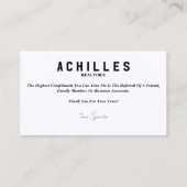 Maßgeschneiderte Visitenkarten für Realtors, Kredi Visitenkarte (Rückseite)