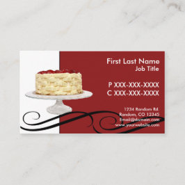 Maßgeschneiderte Visitenkarten für Rot-Weiß-Kuchen Visitenkarte