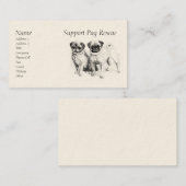 Maßgeschneiderte Visitenkarten für Wertvolle Möpse Visitenkarte (Vorne/Hinten)