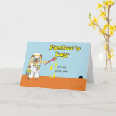 Maßgeschneiderte Vorderseite Vatertag Katzenmalerw Karte (Gelbe Blume)