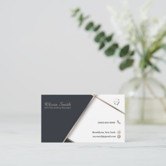 Maßgeschneiderte Vorlage 14 Visitenkarte (Stehend Vorderseite)