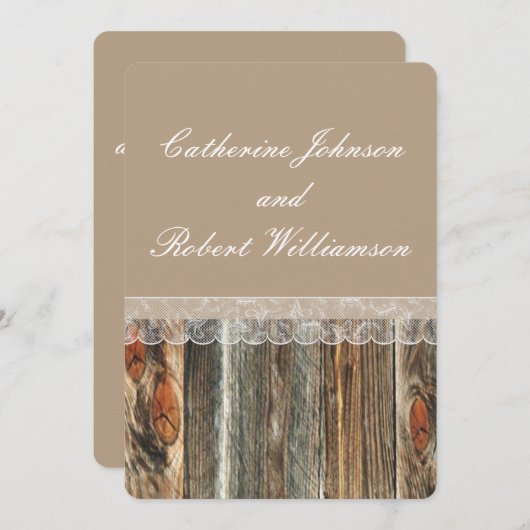 Maßgeschneiderte Vorlage für Barnwood und Lace Cou (Vorne/Hinten)