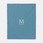 Maßgeschneiderte Vorlage für blaues Monogramm Fleecedecke (Vorderseite)