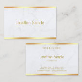 Maßgeschneiderte Vorlage für den Goldtext aus weiß Visitenkarte (Vorne/Hinten)