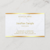 Maßgeschneiderte Vorlage für den Goldtext aus weiß Visitenkarte (Rückseite)