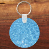 Maßgeschneiderte Vorlage für den Pool Blaues Wasse Schlüsselanhänger (Vorderseite)