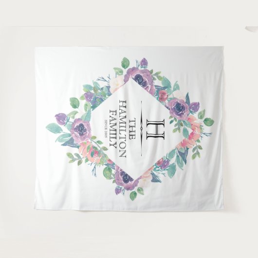 Maßgeschneiderte Vorlage für florale Rahmen Wandteppich (Vorderseite (Horizontal))