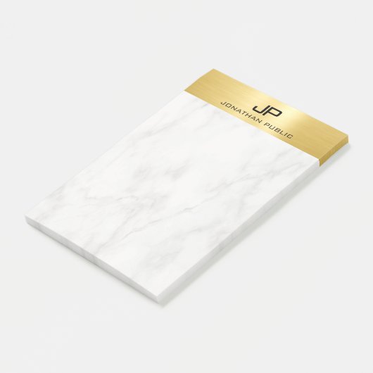 Maßgeschneiderte Vorlage für Gold und Marmor Moder Post-it Klebezettel (angewinkelt)