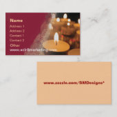 Maßgeschneiderte Vorlage für Kerzen Visitenkarte (Vorne/Hinten)