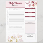 Maßgeschneiderte Vorlage für Tagesplaner (Vorderseite)