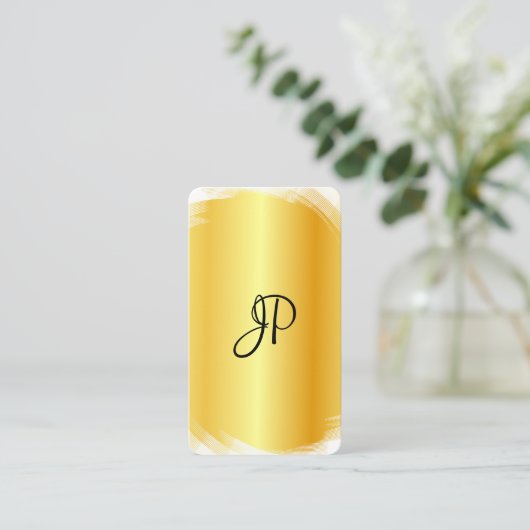 Maßgeschneiderte Vorlage Moderne elegante Imitate  Visitenkarte (Stehend Vorderseite)