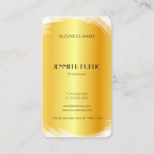 Maßgeschneiderte Vorlage Moderne elegante Imitate Visitenkarte (Rückseite)