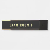 Maßgeschneiderte Vorlage Prüfung Saal Schwarz Gold Türschild (Vorderseite )