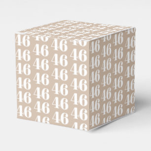 Maßgeschneiderte w/number, anfängliches beige-weiß geschenkschachtel