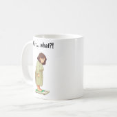 Maßgeschneiderte Waage für das Gewicht des Cartoon Kaffeetasse (Vorderseite Links)