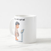 Maßgeschneiderte Waage für das Gewicht des Cartoon Kaffeetasse (Vorderseite Links)