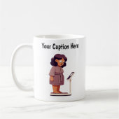 Maßgeschneiderte Waage für das Gewicht des Cartoon Kaffeetasse (Links)