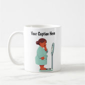 Maßgeschneiderte Waage für das Gewicht des Cartoon Kaffeetasse (Links)