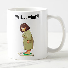 Maßgeschneiderte Waage für das Gewicht des Cartoon Kaffeetasse