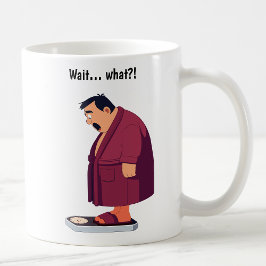 Maßgeschneiderte Waage für das Gewicht des Cartoon Kaffeetasse