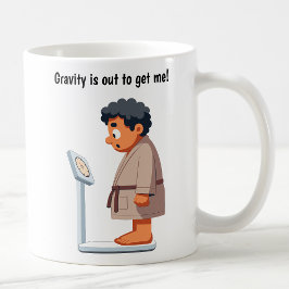 Maßgeschneiderte Waage für das Gewicht des Cartoon Kaffeetasse