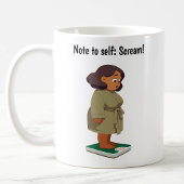 Maßgeschneiderte Waage für das Gewicht des Cartoon Kaffeetasse