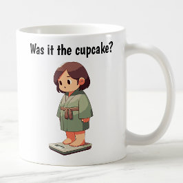 Maßgeschneiderte Waage für das Gewicht des Cartoon Kaffeetasse