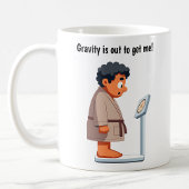 Maßgeschneiderte Waage für das Gewicht des Cartoon Kaffeetasse