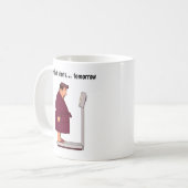 Maßgeschneiderte Waage für das Gewicht des Cartoon Kaffeetasse (Vorderseite Links)