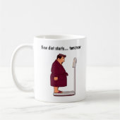 Maßgeschneiderte Waage für das Gewicht des Cartoon Kaffeetasse (Links)