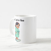 Maßgeschneiderte Waage für das Gewicht des Cartoon Kaffeetasse (Vorderseite Links)
