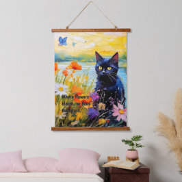 Maßgeschneiderte Wandkunst, Wandbehängung mit Blum Wandteppich Mit Holzrahmen