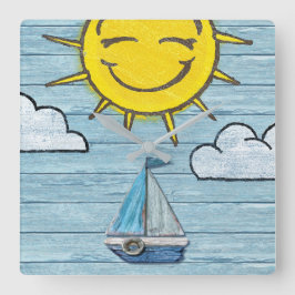 Maßgeschneiderte Wanduhr Driving wood Beach Design