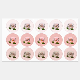 Maßgeschneiderte, wasserdichte Etiketten mit Rose