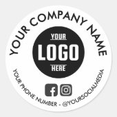 Maßgeschneiderte, wasserdichte Logo-Aufkleber Runder Aufkleber (Vorderseite)