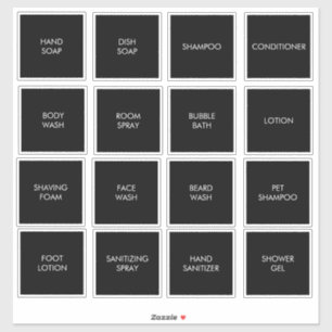 Maßgeschneiderte, wasserdichte schwarze Dispenser- Aufkleber