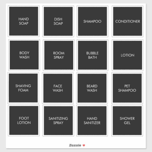 Maßgeschneiderte, wasserdichte schwarze Dispenser- Aufkleber (Blatt)