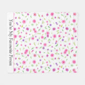 Maßgeschneiderte Wasserfarbenflordecke - Geschenk Fleecedecke (Vorderseite (Horizontal))