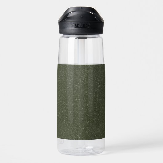 Maßgeschneiderte Wasserflasche | Moosgrün Trinkflasche (Rückseite)