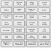 Maßgeschneiderte Waterproof White Pantry Labels (Vorderseite)