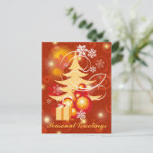 Maßgeschneiderte Weihnachten in Rot und Gold (Stehend Vorderseite)