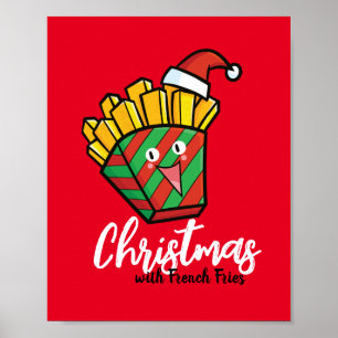 Maßgeschneiderte Weihnachten mit Pommes frites Poster
