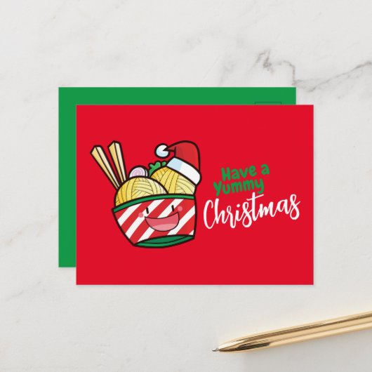 Maßgeschneiderte Weihnachten Postkarte (Vorderseite/Rückseite Beispiel)