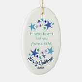 Maßgeschneiderte Weihnachten Sie sind ein Star-Erm Keramik Ornament (Rechts)