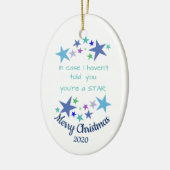 Maßgeschneiderte Weihnachten Sie sind ein Star-Erm Keramik Ornament (Links)