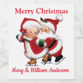 Maßgeschneiderte Weihnachten Weinetikett (Einzelnes Label)