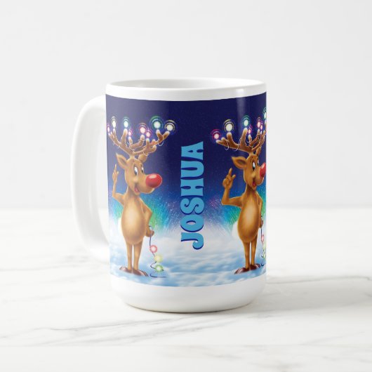 Maßgeschneiderte Weihnachts-Tasse, Rudolph und Lic Kaffeetasse (Vorderseite Links)