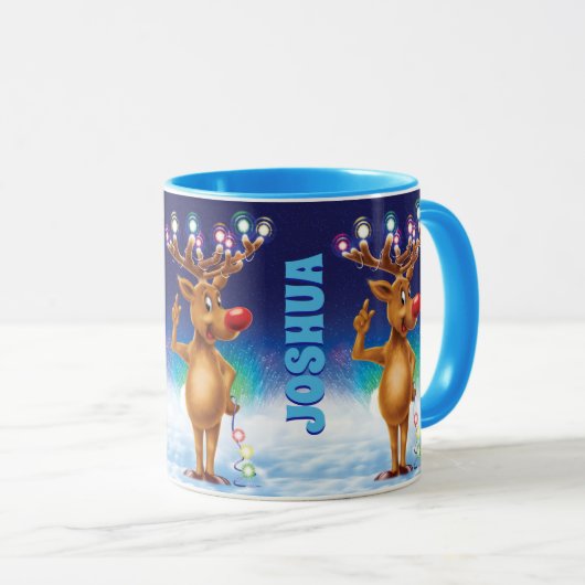Maßgeschneiderte Weihnachts-Tasse, Rudolph und Lic Tasse (VorderseiteRechts)