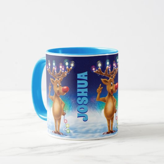 Maßgeschneiderte Weihnachts-Tasse, Rudolph und Lic Tasse (Vorderseite Links)